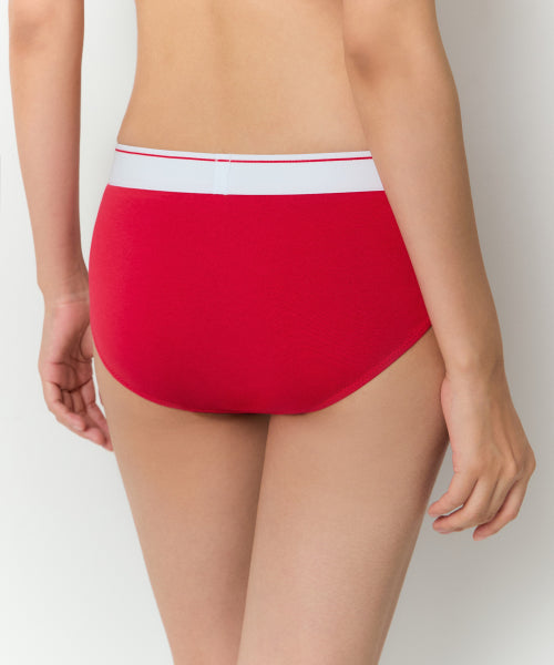MUSINSA STANDARD WOMAN MUSINSA STANDARD WOMAN Women's Cotton White Banded Panties [Red]