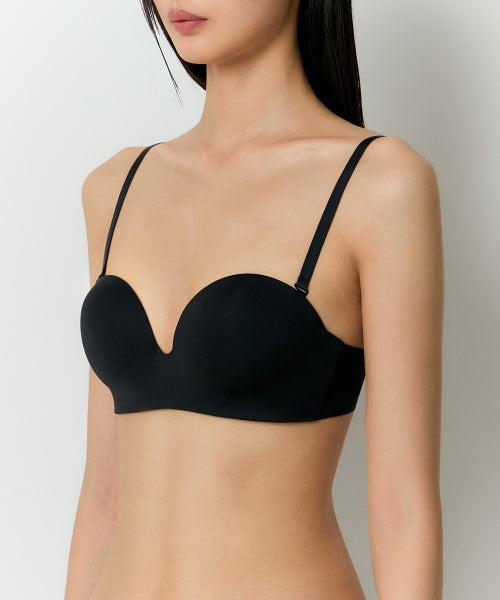 MUSINSA STANDARD WOMAN MUSINSA STANDARD WOMAN Women's Off Shoulder Wireless Bra (Black)