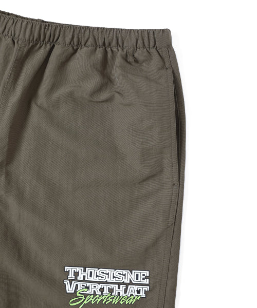 THISISNEVERTHAT THISISNEVERTHAT Big Logo Nylon Shorts Brown