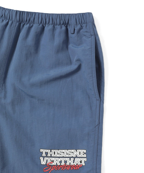 THISISNEVERTHAT THISISNEVERTHAT Big Logo Nylon Shorts Blue