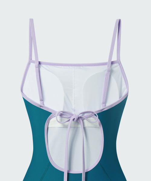 MUSINSA STANDARD WOMAN MUSINSA STANDARD WOMAN Women's back string one-piece swimsuit (teal blue)