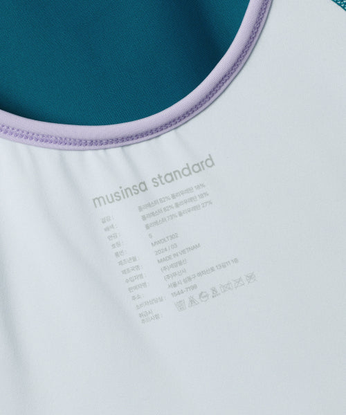 MUSINSA STANDARD WOMAN MUSINSA STANDARD WOMAN Women's back string one-piece swimsuit (teal blue)