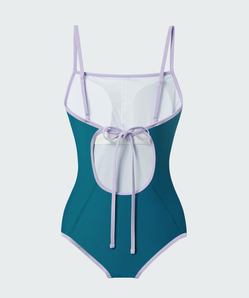 MUSINSA STANDARD WOMAN MUSINSA STANDARD WOMAN Women's back string one-piece swimsuit (teal blue)
