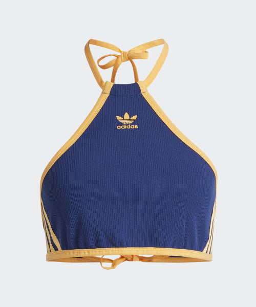 ADIDAS ADIDAS T-Shirt Rib Neck Top - Blue