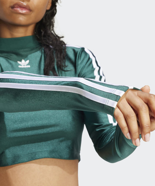 ADIDAS ADIDAS 3S Crop Long Sleeve Tee - Green