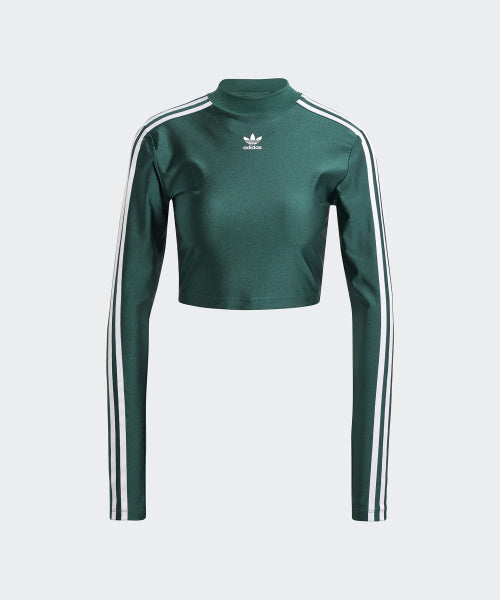 ADIDAS ADIDAS 3S Crop Long Sleeve Tee - Green