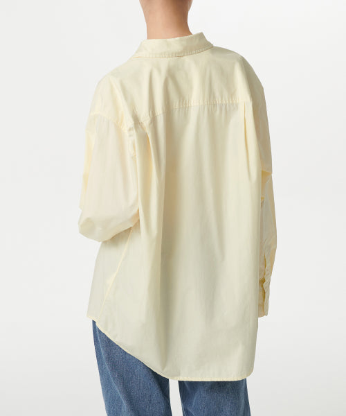 MUSINSA STANDARD WOMAN MUSINSA STANDARD WOMAN Women's Oversized Washed Poplin Shirt [Lemon]