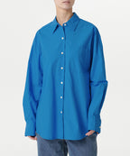MUSINSA STANDARD WOMAN MUSINSA STANDARD WOMAN Women's Oversized Washed Poplin Shirt [Blue]