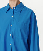 MUSINSA STANDARD WOMAN MUSINSA STANDARD WOMAN Women's Oversized Washed Poplin Shirt [Blue]