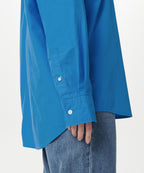 MUSINSA STANDARD WOMAN MUSINSA STANDARD WOMAN Women's Oversized Washed Poplin Shirt [Blue]