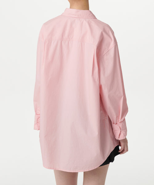 MUSINSA STANDARD WOMAN MUSINSA STANDARD WOMAN Women's Oversized Washed Poplin Shirt (Pink)