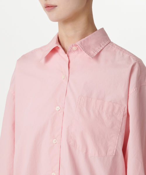 MUSINSA STANDARD WOMAN MUSINSA STANDARD WOMAN Women's Oversized Washed Poplin Shirt (Pink)