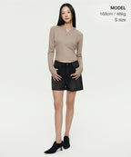 MUSINSA STANDARD WOMAN MUSINSA STANDARD WOMAN Women's Ribbed Slim Hoodie Greyish Beige