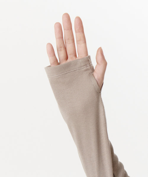 MUSINSA STANDARD WOMAN MUSINSA STANDARD WOMAN Women's Ribbed Slim Hoodie Greyish Beige
