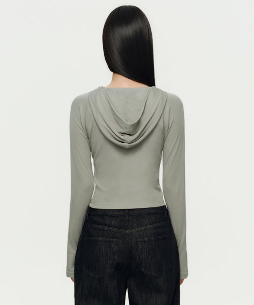 MUSINSA STANDARD WOMAN MUSINSA STANDARD WOMAN Women's Hoodie Khaki Gray