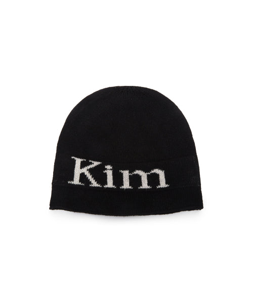 MATIN KIM MATIN KIM LOGO LINEN SHORT BEANIE ONE SIZE