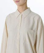 MUSINSA STANDARD WOMAN MUSINSA STANDARD WOMAN Women's Oversized Striped Silky Shirt [Yellow]