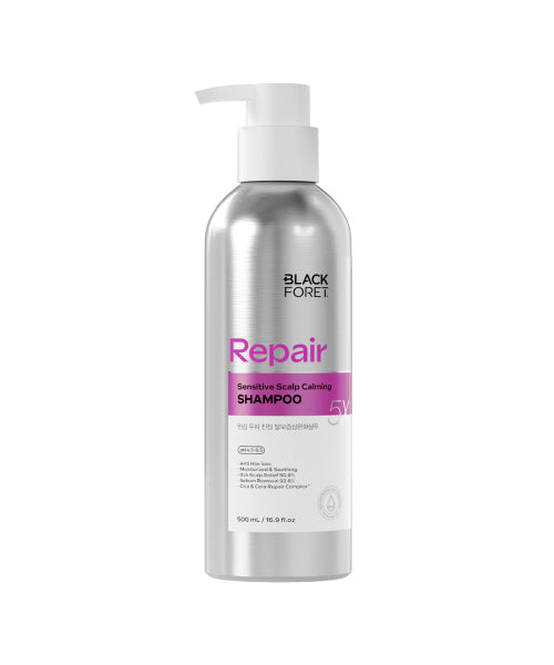 BLACKFORET Sensitive scalp carbonated foam hair loss relief shampoo 500ML + additional 200ML biotin water treatment provided
