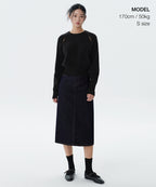 MUSINSA STANDARD WOMAN MUSINSA STANDARD WOMAN Denim Midi Skirt Deep Indigo