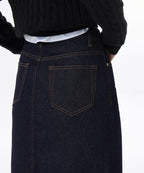MUSINSA STANDARD WOMAN MUSINSA STANDARD WOMAN Denim Midi Skirt Deep Indigo