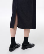 MUSINSA STANDARD WOMAN MUSINSA STANDARD WOMAN Denim Midi Skirt Deep Indigo