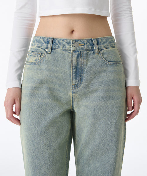 MUSINSA STANDARD WOMAN MUSINSA STANDARD WOMAN Denim Low Rise Wide Pants (Size 25)