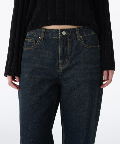 MUSINSA STANDARD WOMAN MUSINSA STANDARD WOMAN Denim Low Rise Wide Pants