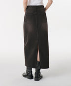 MUSINSA STANDARD WOMAN MUSINSA STANDARD WOMAN Denim Maxi Skirt Rusty Black