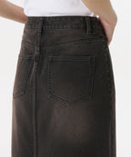 MUSINSA STANDARD WOMAN MUSINSA STANDARD WOMAN Denim Maxi Skirt Rusty Black