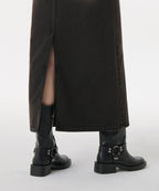 MUSINSA STANDARD WOMAN MUSINSA STANDARD WOMAN Denim Maxi Skirt Rusty Black