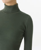 MUSINSA STANDARD WOMAN MUSINSA STANDARD WOMAN Women's Ribbed Slim Turtleneck Knit Sage