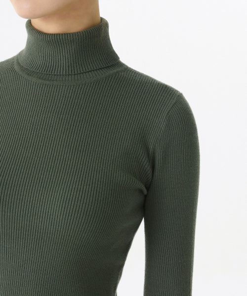 MUSINSA STANDARD WOMAN MUSINSA STANDARD WOMAN Women's Ribbed Slim Turtleneck Knit Sage