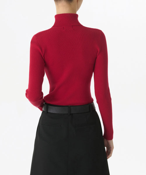 MUSINSA STANDARD WOMAN MUSINSA STANDARD WOMAN Women's Ribbed Slim Turtleneck Knit Red