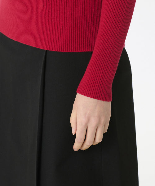 MUSINSA STANDARD WOMAN MUSINSA STANDARD WOMAN Women's Ribbed Slim Turtleneck Knit Red