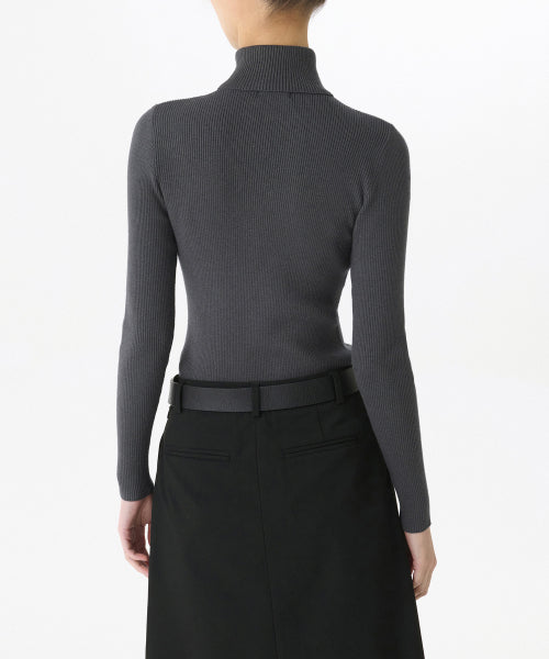 MUSINSA STANDARD WOMAN MUSINSA STANDARD WOMAN Women's Ribbed Slim Turtleneck Knit Gray