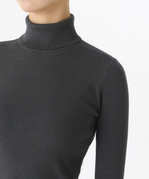 MUSINSA STANDARD WOMAN MUSINSA STANDARD WOMAN Women's Ribbed Slim Turtleneck Knit Gray