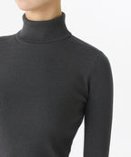 MUSINSA STANDARD WOMAN MUSINSA STANDARD WOMAN Women's Ribbed Slim Turtleneck Knit Gray