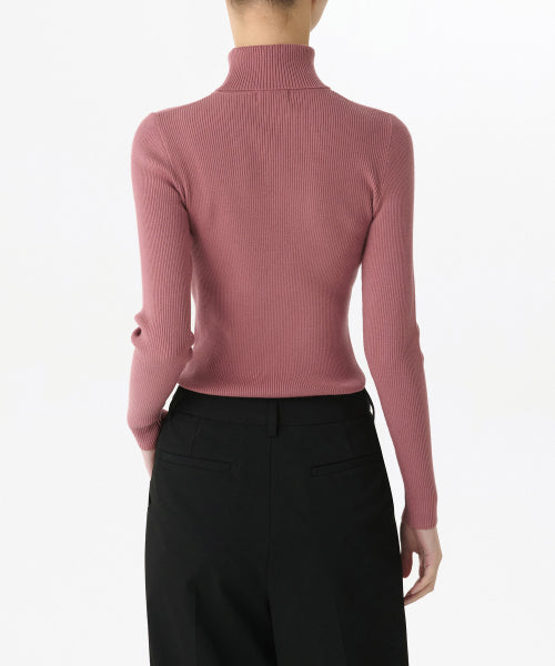 MUSINSA STANDARD WOMAN MUSINSA STANDARD WOMAN Women's Ribbed Slim Turtleneck Knit Red Bean
