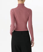 MUSINSA STANDARD WOMAN MUSINSA STANDARD WOMAN Women's Ribbed Slim Turtleneck Knit Red Bean