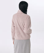 MUSINSA STANDARD WOMAN MUSINSA STANDARD WOMAN Women's Shaggy Fleece Zip-Up Jacket (Light Pink)