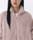 MUSINSA STANDARD WOMAN MUSINSA STANDARD WOMAN Women's Shaggy Fleece Zip-Up Jacket (Light Pink)