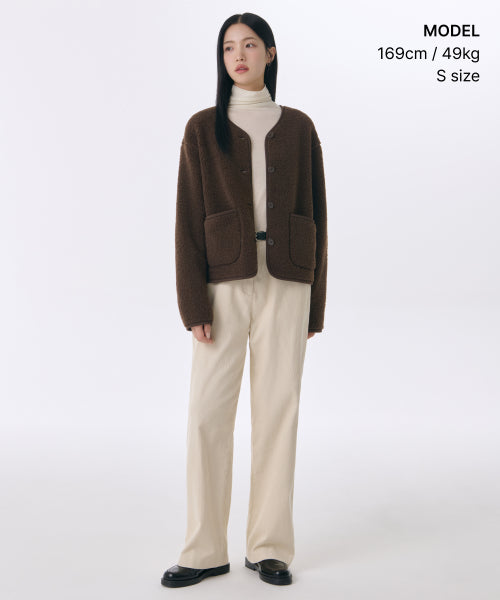MUSINSA STANDARD WOMAN MUSINSA STANDARD WOMAN Fleece Jacket Brown