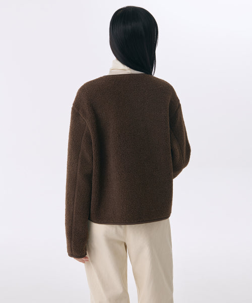 MUSINSA STANDARD WOMAN MUSINSA STANDARD WOMAN Fleece Jacket Brown