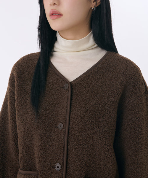 MUSINSA STANDARD WOMAN MUSINSA STANDARD WOMAN Fleece Jacket Brown