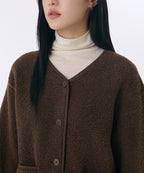 MUSINSA STANDARD WOMAN MUSINSA STANDARD WOMAN Fleece Jacket Brown