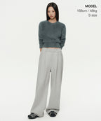 MUSINSA STANDARD WOMAN MUSINSA STANDARD WOMAN Women's Fuzzy Crew Neck Knit Gray