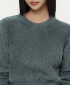 MUSINSA STANDARD WOMAN MUSINSA STANDARD WOMAN Women's Fuzzy Crew Neck Knit Gray