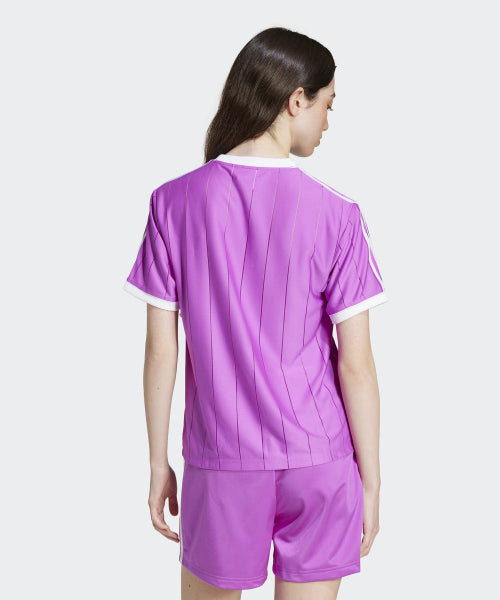 ADIDAS ADIDAS 3S Pinstripe Tee - Purple