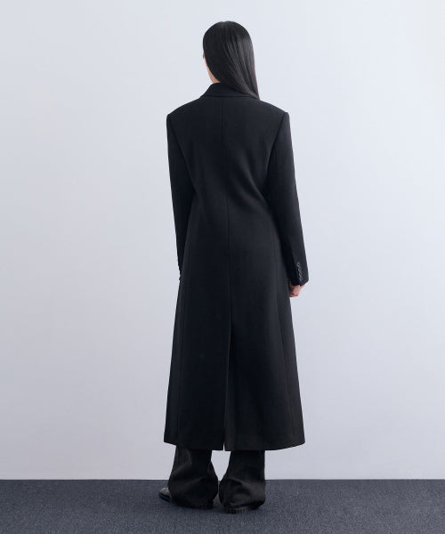 MUSINSA STANDARD WOMAN MUSINSA STANDARD WOMAN Cashmere Blend Tide Maxi Coat (Black)