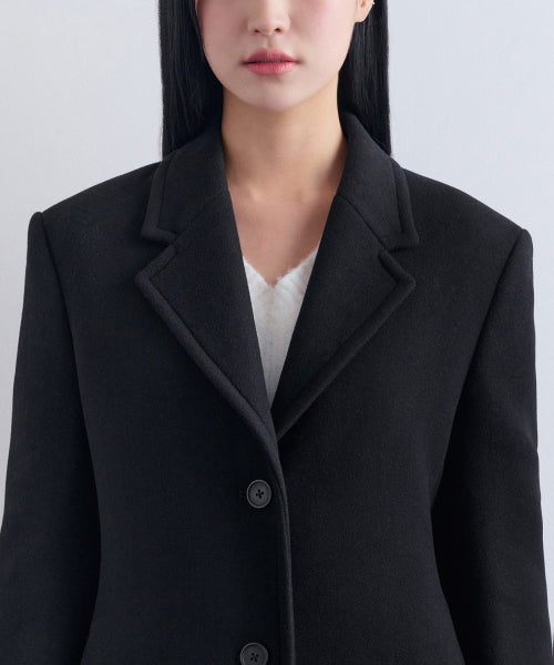 MUSINSA STANDARD WOMAN MUSINSA STANDARD WOMAN Cashmere Blend Tide Maxi Coat (Black)